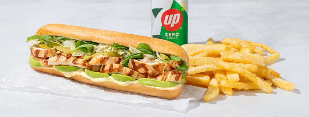 Chicken Avocado Baguette Value Meal